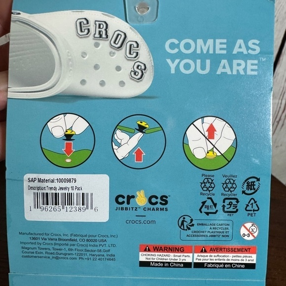 Crocs 10 pack Jibbitz Charm Set - Floral and Geometric - Picture 2 of 5